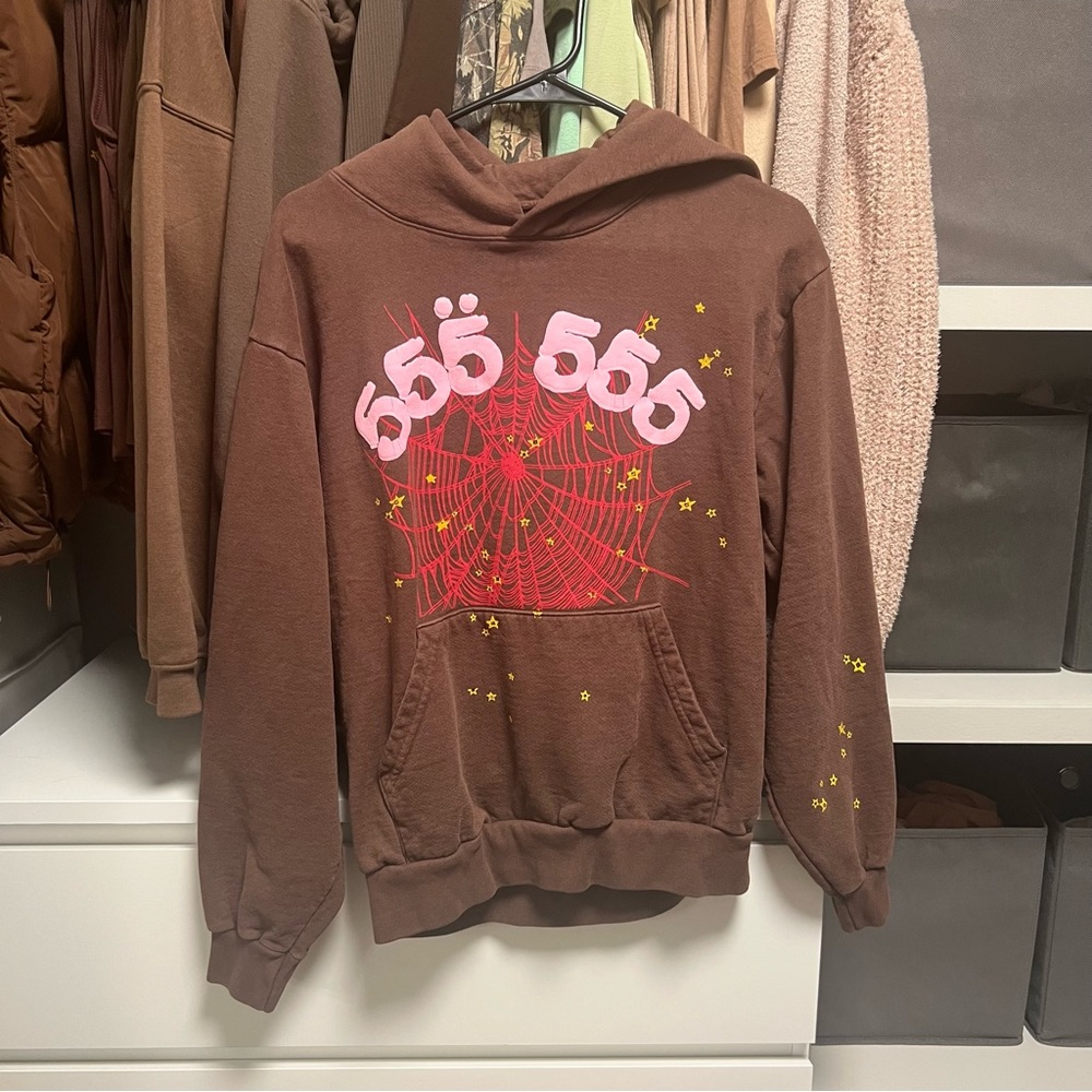 Sp5der Sweatsuit Brown Angel Numbers
